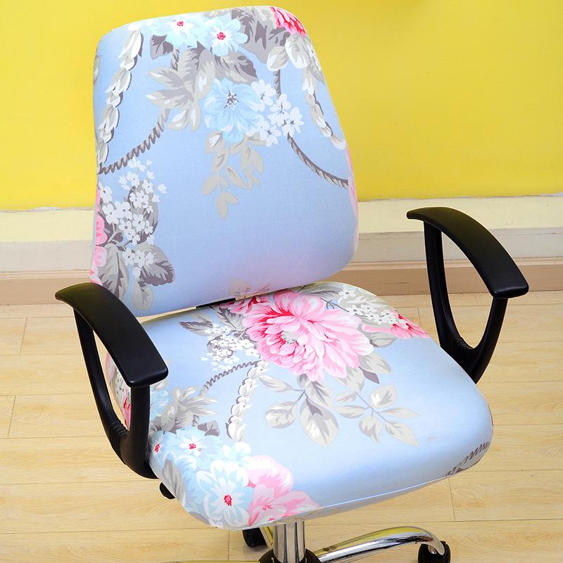 Printed Stretch Split Seat Cover Universal Computer Sectional Chair Covers Home Decor Rotating Lift Office Chair Protectors