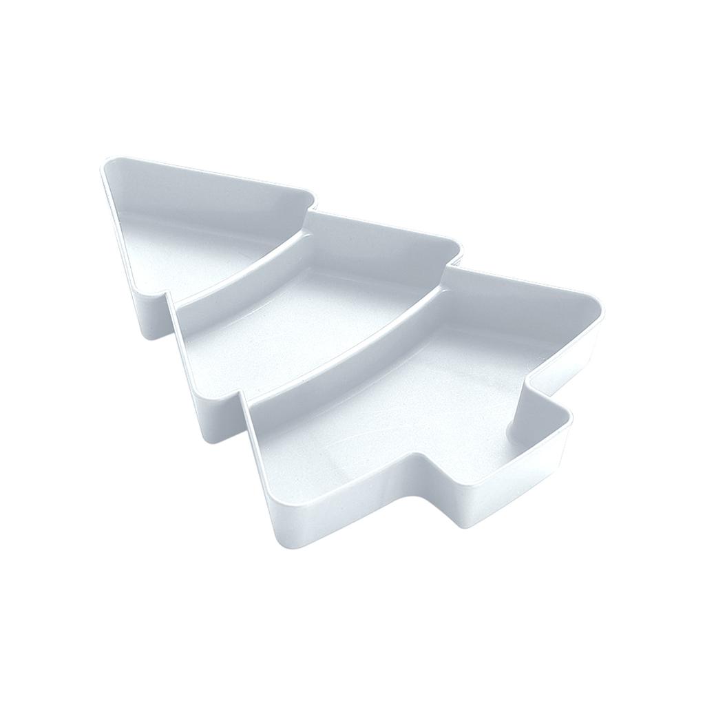 Christmas Tree Snacks Tray With Compartments Plastic Candy Dish for Holiday Party Decorations and Nut Storage