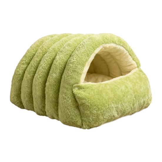 Съемная Моющаяся Зимняя Закрытая Кошачья Кровать Мягкая Хлопковая Уютная Кошачья Кровать Пещера Складной Толстый Домик для Сна Питомца для Кошек Маленьких Собак