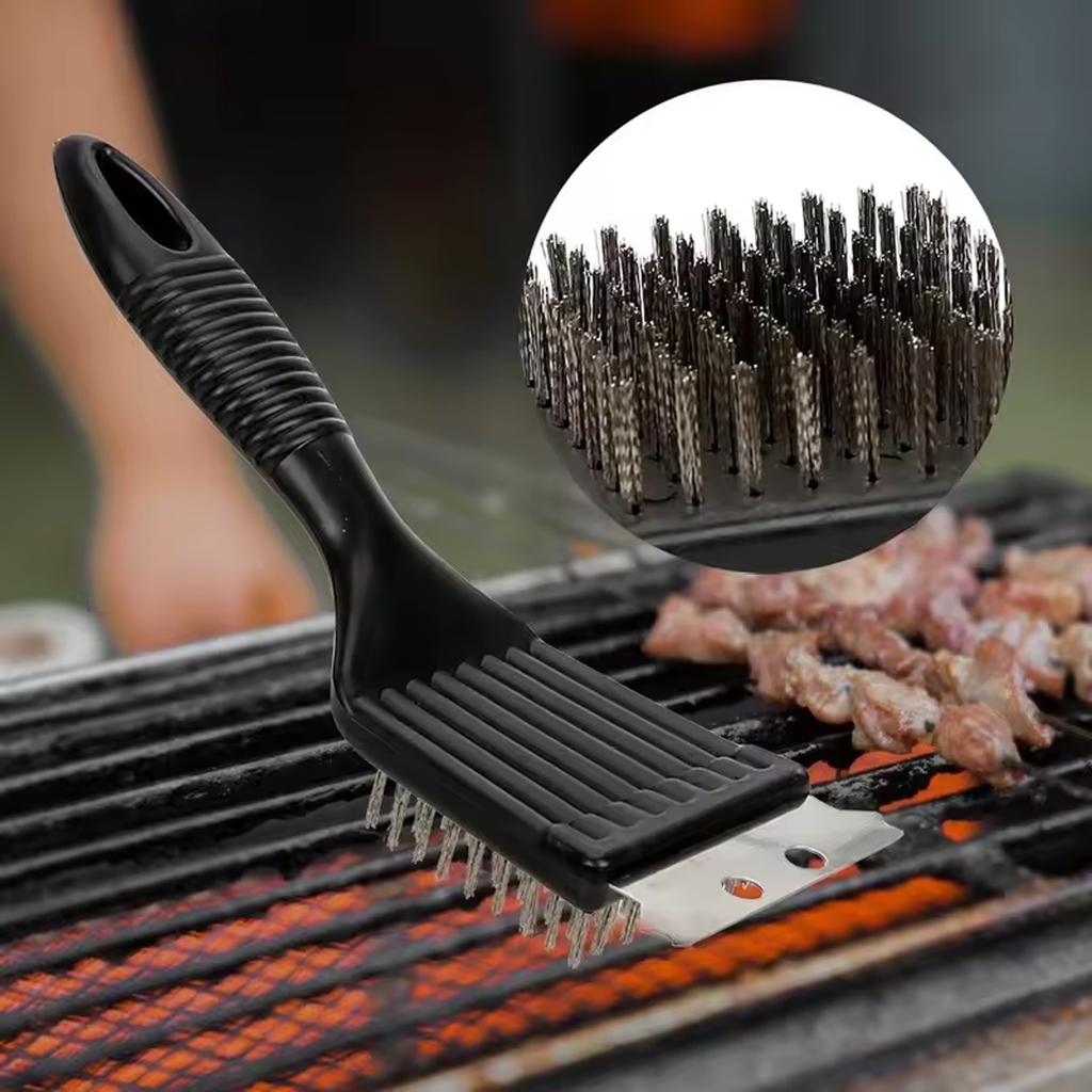 1pc- Barbecue Brush Multifunctional Barbecue Cleaning Brush BBQ Stainless Steel Barbecue Wire Oven and Grill Cleaning Brush