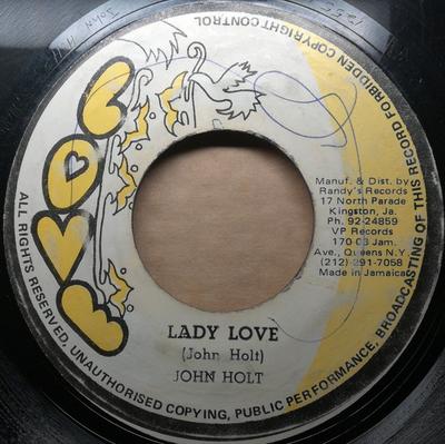 7-дюймовая пластинка JOHN HOLT Lady Love Country Boy NONE Love 1978 Ямайка Регги Ска Даб Б/у