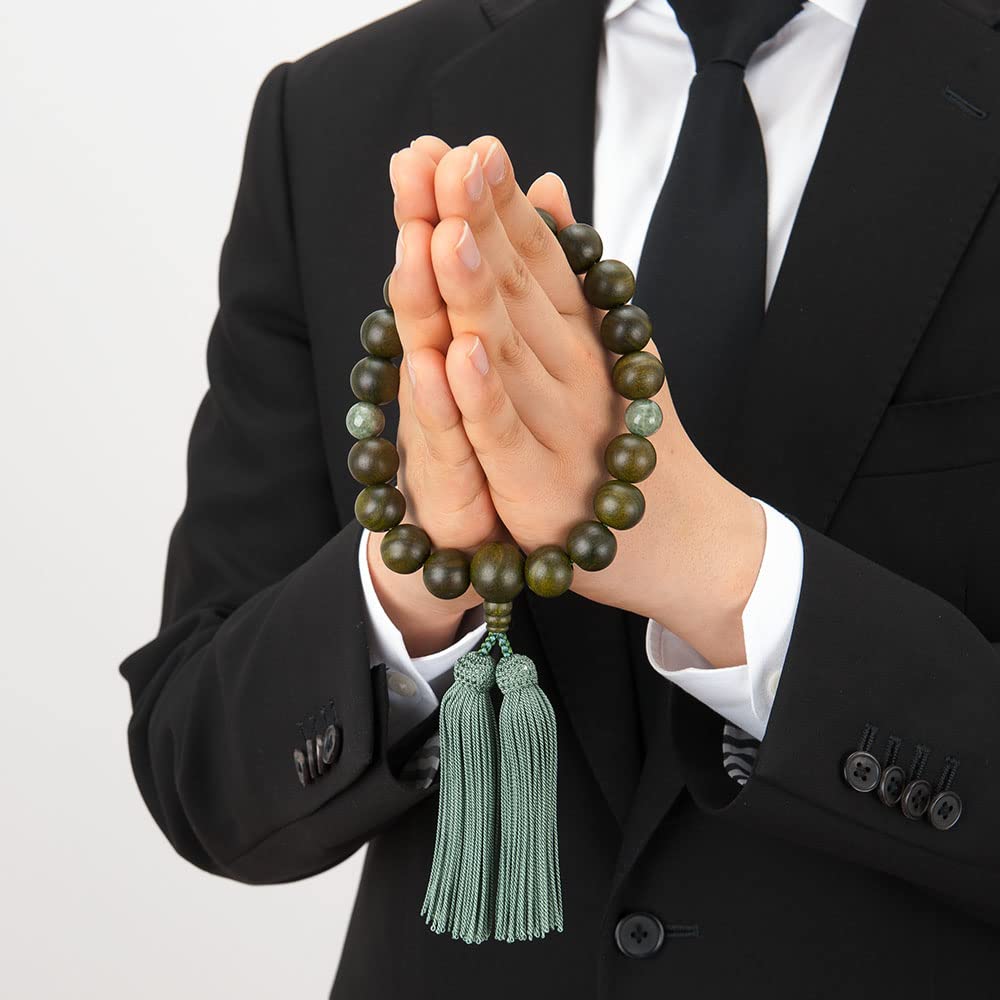 Алтарный магазин Takita Kyoto Четки для молитвы из зеленого сандалового дерева 2 Тендокудзан 18 Четки из чистого шелка с головкой Мешочек может использовать любой Сертификат включен