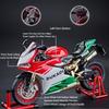 1:Масштаб 9 1299 Модель мотоцикла Kawasaki ZX-10R Игрушечная машинка Литой металл Амортизация Гоночные модели мотоциклов Подарки на день рождения для мальчиков