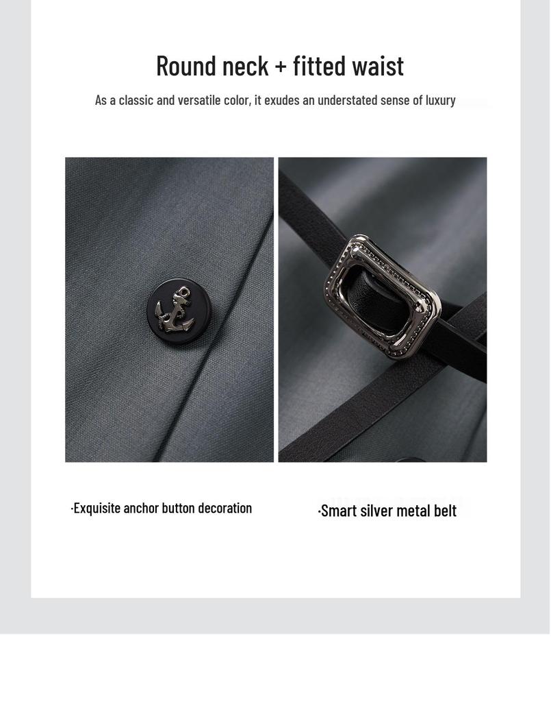 Профессиональное платье миди с рукавом до локтя класса люкс - Женский умный наряд для ранней осени