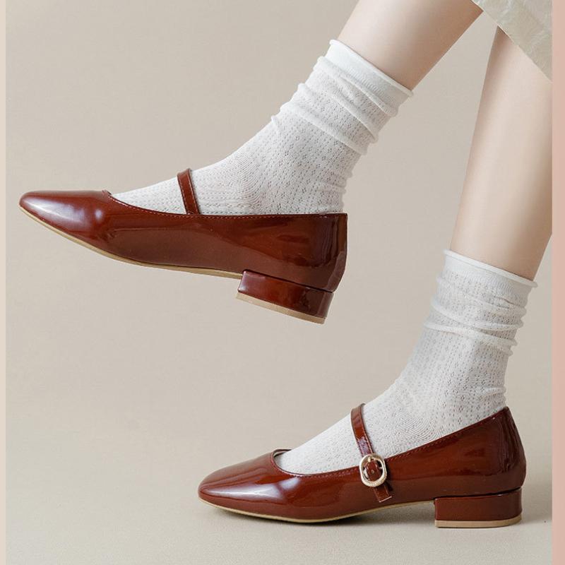 5 пар/комплект женские носки весна-лето Harajuku однотонные носки женские хлопковые дышащие носки средней длины Calcetines Mujer новые