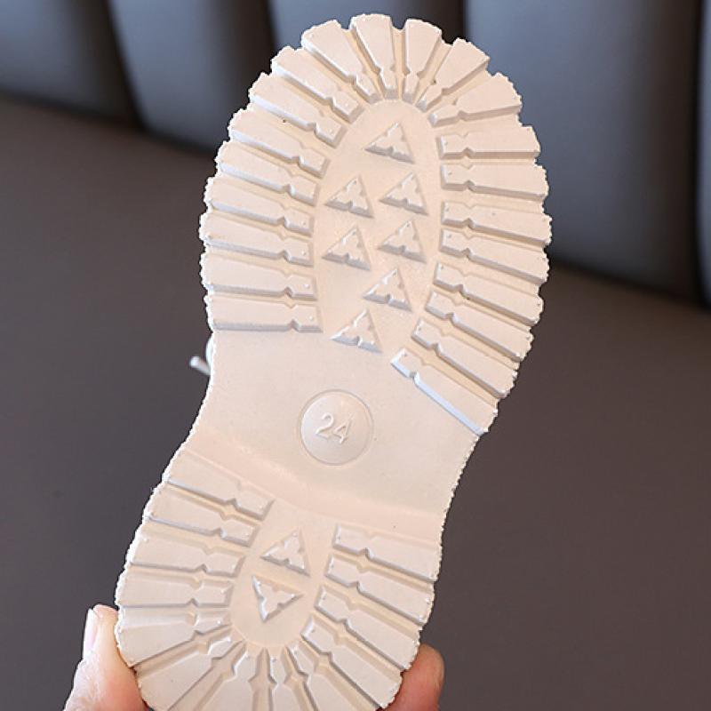 Новые детские туфли из флиса и хлопка, короткие сапоги, зимние сапоги для девочек, детская обувь, кожаные сапоги для мальчиков