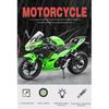 1/12 Kawasaki Ninja 400 Сплав Литой Модель Мотоцикла Коллекция Транспортных Средств Звук и Свет Внедорожный Автоцикл Игрушечная Модель Автомобиля