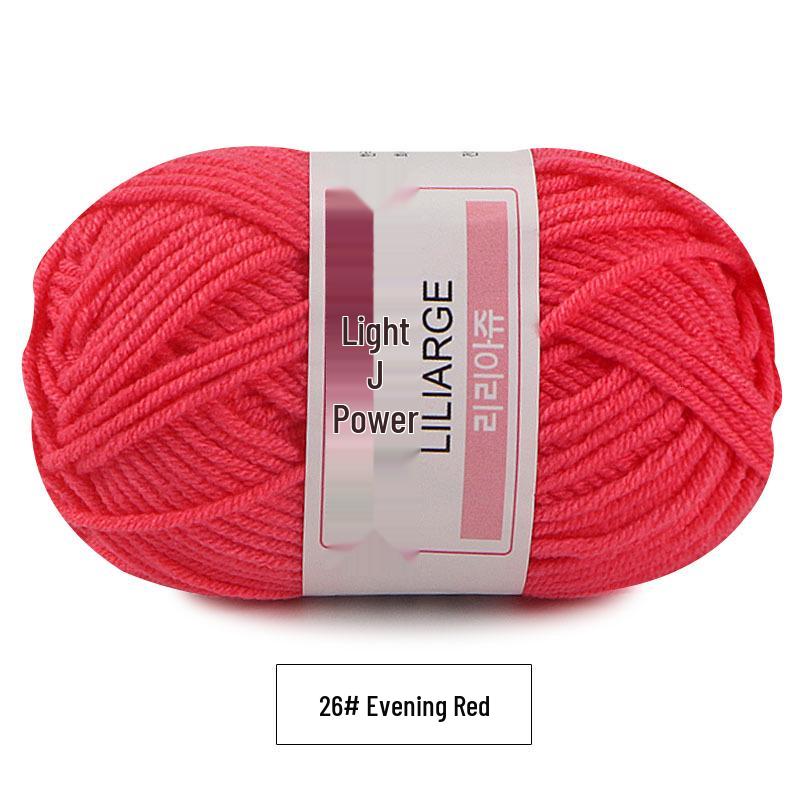 4-Strand Milk Cotton Baby Yarn for Doll, Crochet & Hand Knitting – Korean Infant Children’s Thread