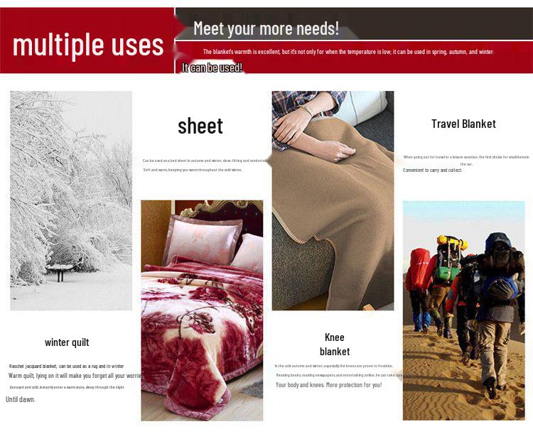 G5Z Двухслойное Утолщенное Рашель Одеяло - Уютное Осенне-Зимнее Покрывало для Пар или Свадебное Покрывало