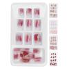 24pcs Women False Nails Full Cover Glue On Nails Fake Nail Tip Nail Art Manicure Tool