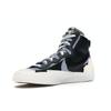 Sacai x Nike Blazer Mid Черно-серые Унисекс Кроссовки черно-антрацитовые BV0072-002