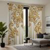 2-х компонентные HD цифровые желтые цветные европейские тисненые цветочные шторы для украшения дома в стиле декоративной гостиной и спальни