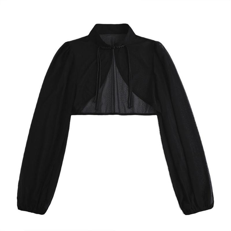 1 шт. шифоновая шаль в национальном стиле, универсальный чонсам с дисковой пряжкой, женский солнцезащитный декоративный воротник, накладной воротник, разноцветный