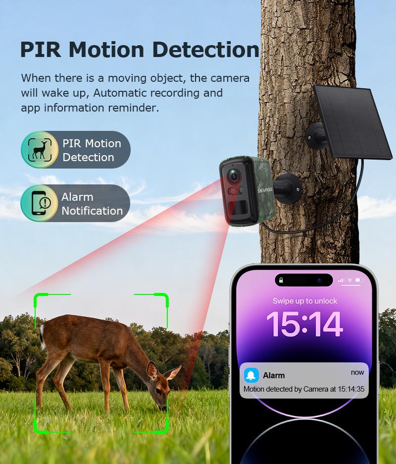 4G Wireless HD Outdoor Camera: Low-Power, Full-Color Night Vision, Camouflage Design