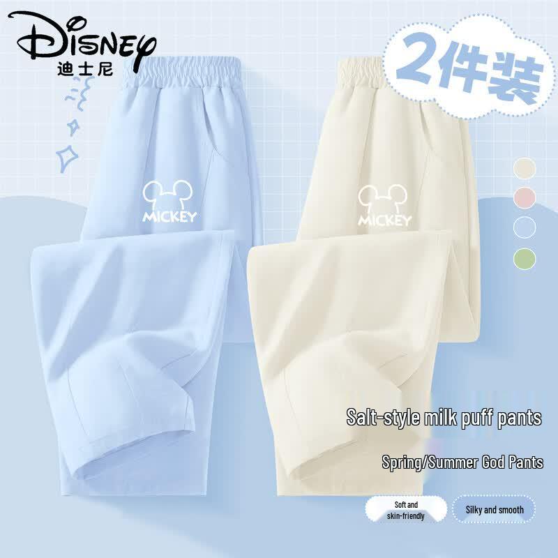 Disney Свободные летние брюки для девочек, быстросохнущие, широкие