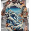 3D Printed Japanese Ukiyo-e T Shirt Men Landscape Animals Pattern T-Shirts Summer Street Harajuku O-Neck Tops Short Sleeve Tees