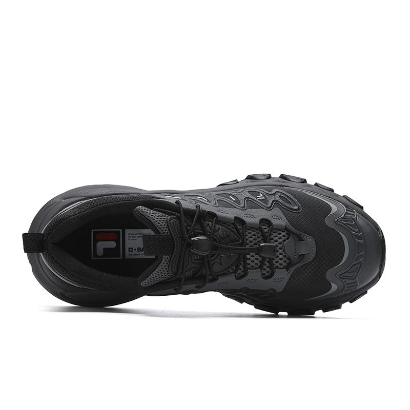 Fila TRUFFLE Амортизирующие Устойчивые к истиранию Легкие Низкие Массивные Кроссовки Мужские Черный/Дикий Голубино-серый F12M621111FBW