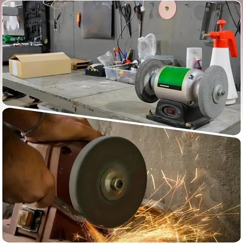 5Pcs 3-inch fiber polishing wheel, abrasive granular material, 3/8-inch shaft hole, suitable for table grinders