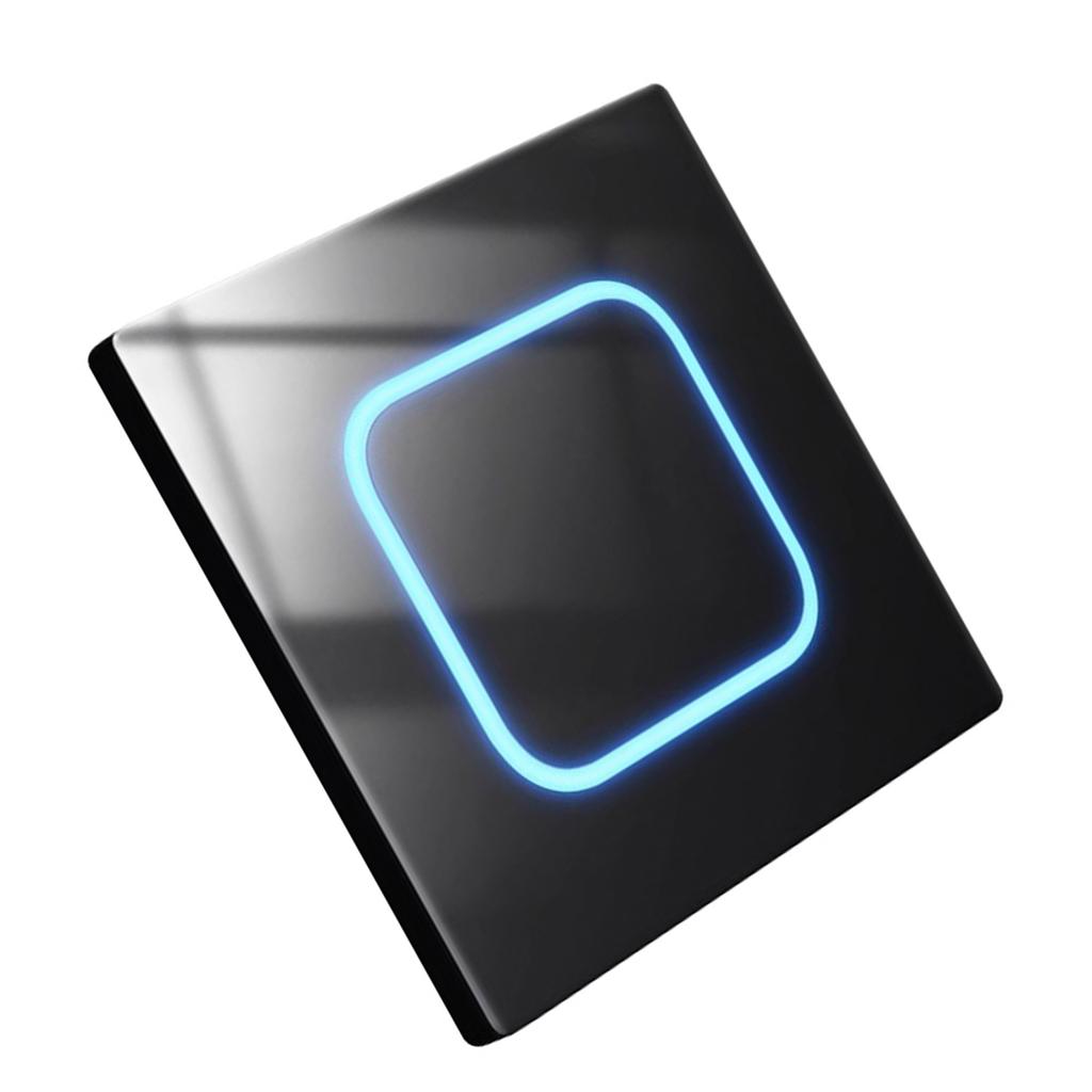 Wall Button Light Switch Tempered Glass Panel LED Switch 1/2/3/4 Gang Wall Glasses Panel Switch with Led Indicator