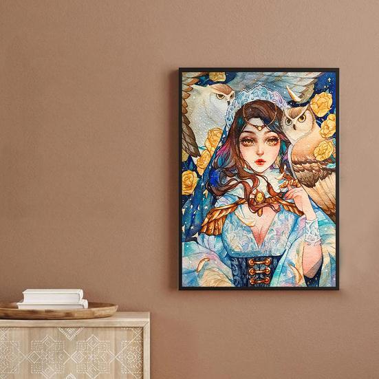 DIY 5D набор для рисования горным хрусталем красочная смола девушка узор горный хрусталь искусство для взрослых и детей яркий цвет горный хрусталь рисунок домашний декор