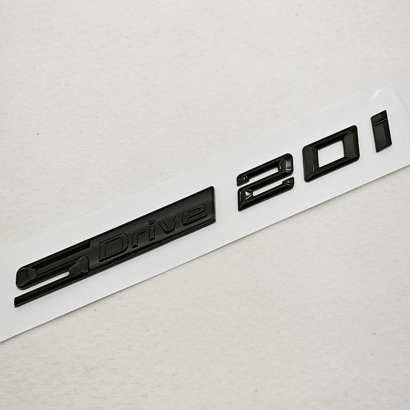3D sDrive 18i 25d Car Emblem Badge For BMW X1 X2 X3 X4 Z4 Rear Trunk Letter Logo Gloss Black Chrome Sticker Accessories