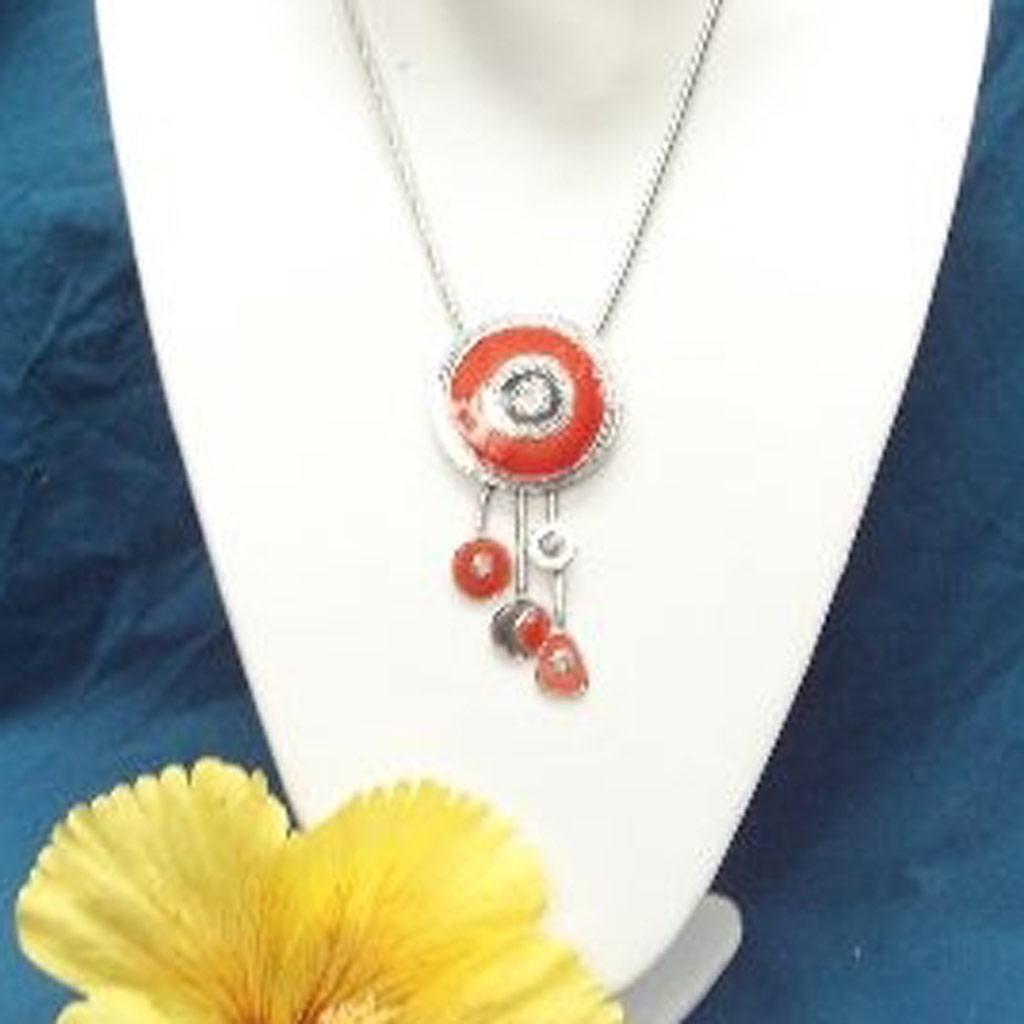 Les Trésors De Lily [C5331] — Оранжевое дизайнерское колье «Byzance»