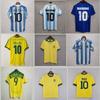 Retro Football Jerseys Brazil Argentina Classic Soccer Shirts Cycling Sports
