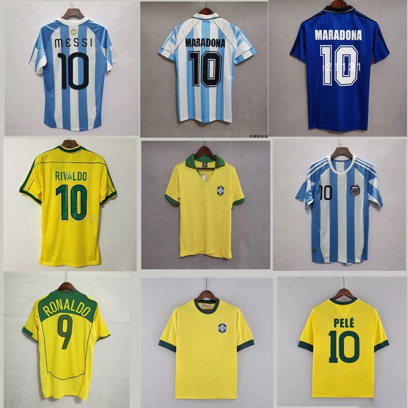 Retro Football Jerseys Brazil Argentina Classic Soccer Shirts Cycling Sports
