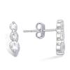 [L1824] - Silver Earrings 'Câlin' Silver White (rhodium-plated) - 12x3 Mm