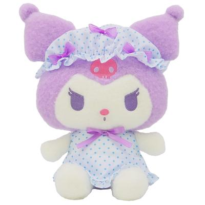 Nakajima Corporation Ночной колпак с лентой и персонажем Sanrio Куроми, плюшевая игрушка, маленькая, 213839-25, В25 х Ш22 х Г15см