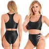 Womens Swimming Suit Bikini Set Solid Color Ladies Two Pieces Bikinis Swimsuit Swimwear Beachwear Bathing Suit