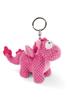 NICI Uni-Dragon Ruby Key Ring, 10cm, Dragon, Unicorn, Pink, Sparkly, Gift, 3045694