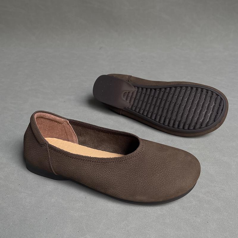 Модные женские туфли из кожи в стиле ретро на плоской подошве, мягкие, здоровые, дышащие, полностью кожаные мокасины, обувь для пожилых людей, простота, старомодность