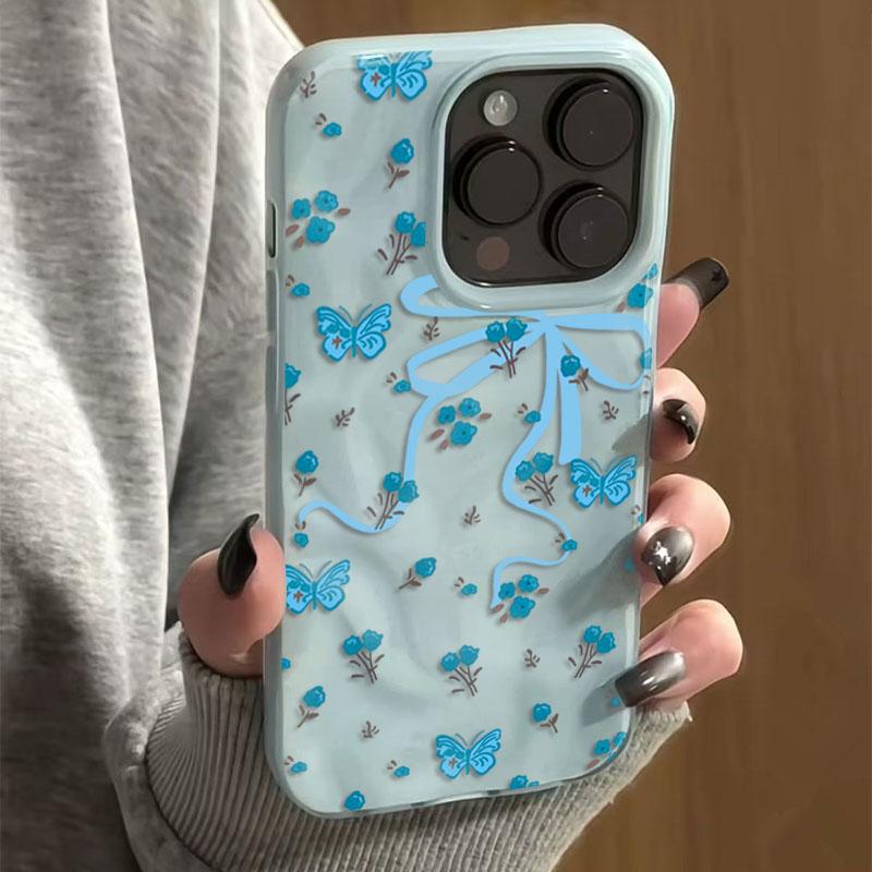 Для iPhone 17 16 15 14 13 12 11 Pro Max 17Air Чехол Элегантный Розовый Бабочка Роза Цветочный Мягкий Чехол Для iPhone 13 14 15 16 17 Funda