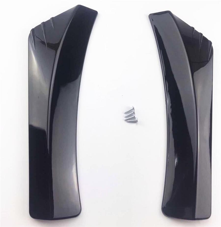 Universal 2x Glossy Black Car Rear Bumper Lip Diffuser Splitter Canard Protector
