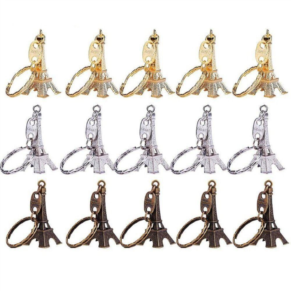 Zinc Zinc Alloy Eiffel Tower Bag Pendant Vintage Paris Keyring Simple France Tower Keychain  Backpack Decor