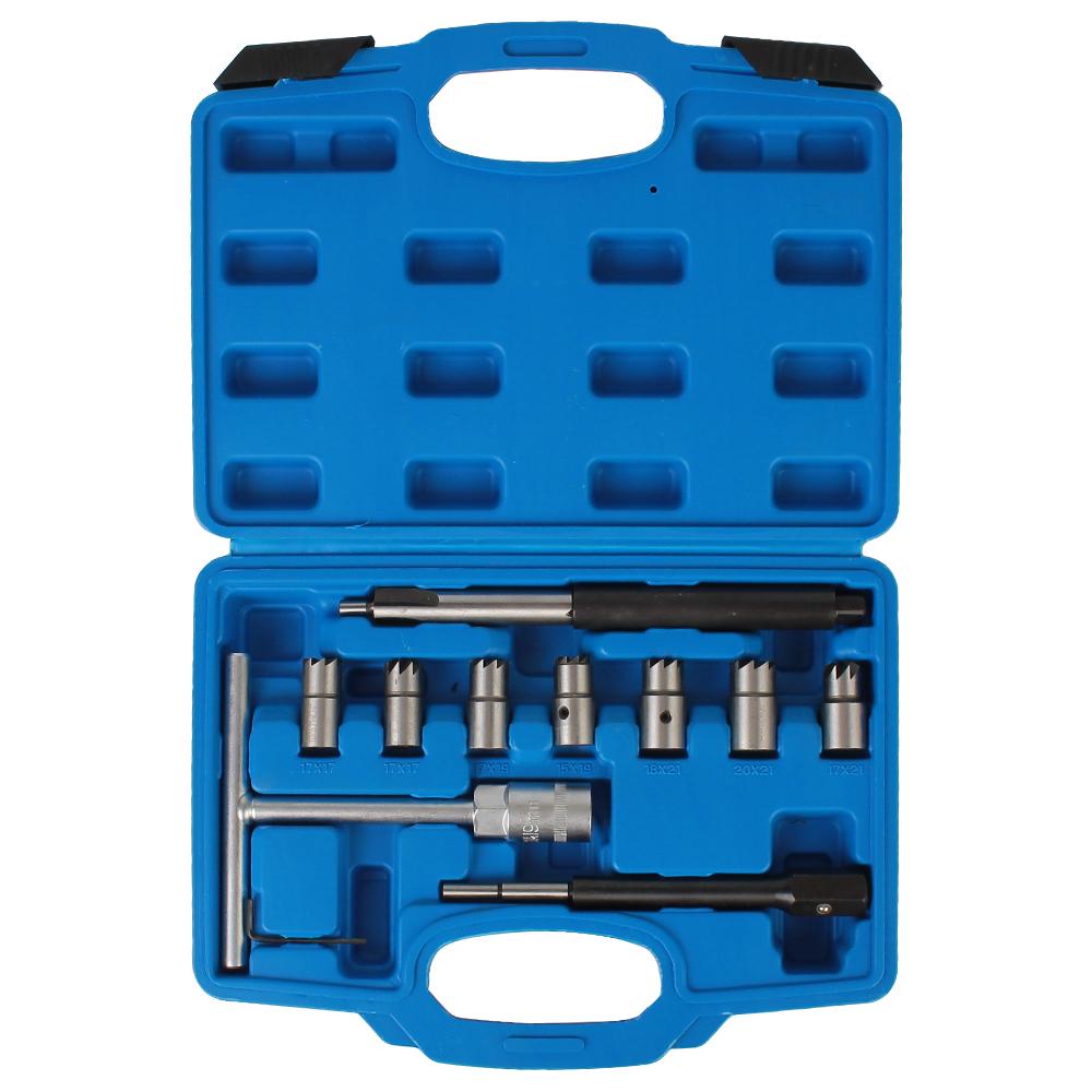 Auto Repair Tools Carbon Remover Diesel Injector Seat Cutter Set 6/8/11/17 Pcs/set Car Accessories Cleaner Tool