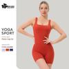Премиальный женский быстросохнущий костюм для йоги с нагрудными вкладышами - Фитнес-комбинезон высокого класса