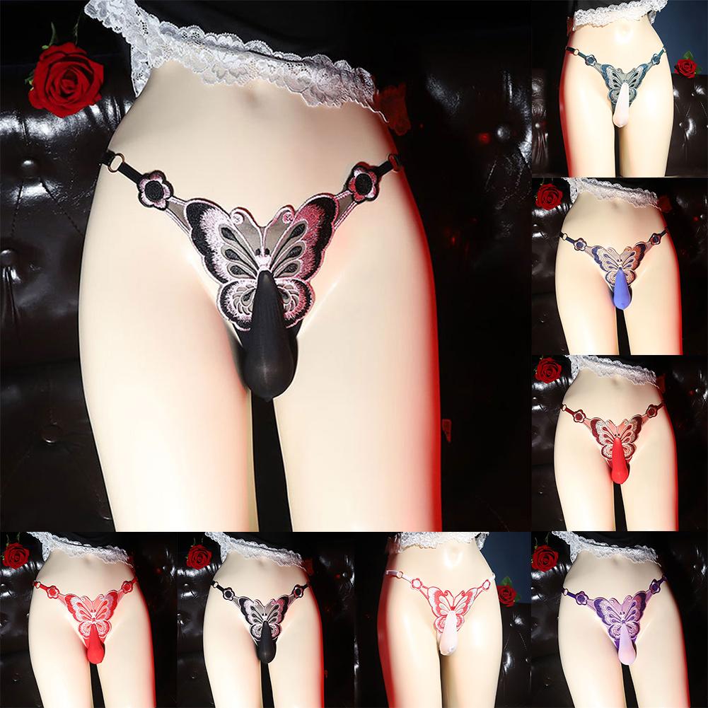 Mens Thongs Sissy Lingerie Low Waist Panties Pouch