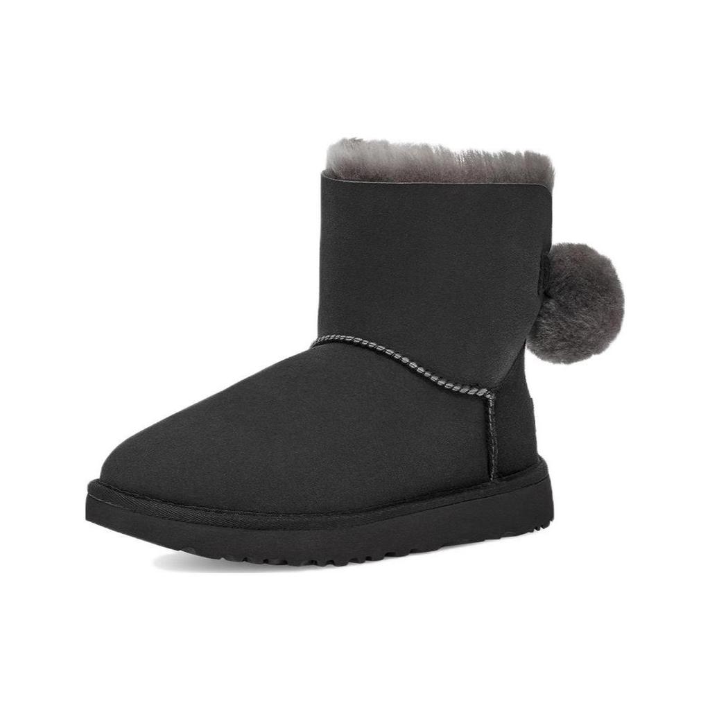 UGG Short Snow Boots With Bow Women Boots Black 1132018-BLK