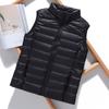 Light Down Vest Women's Short Stand-up Collar Slim Vest Autumn and Winter New Down Vest Large Size Vest Outer Wear Women