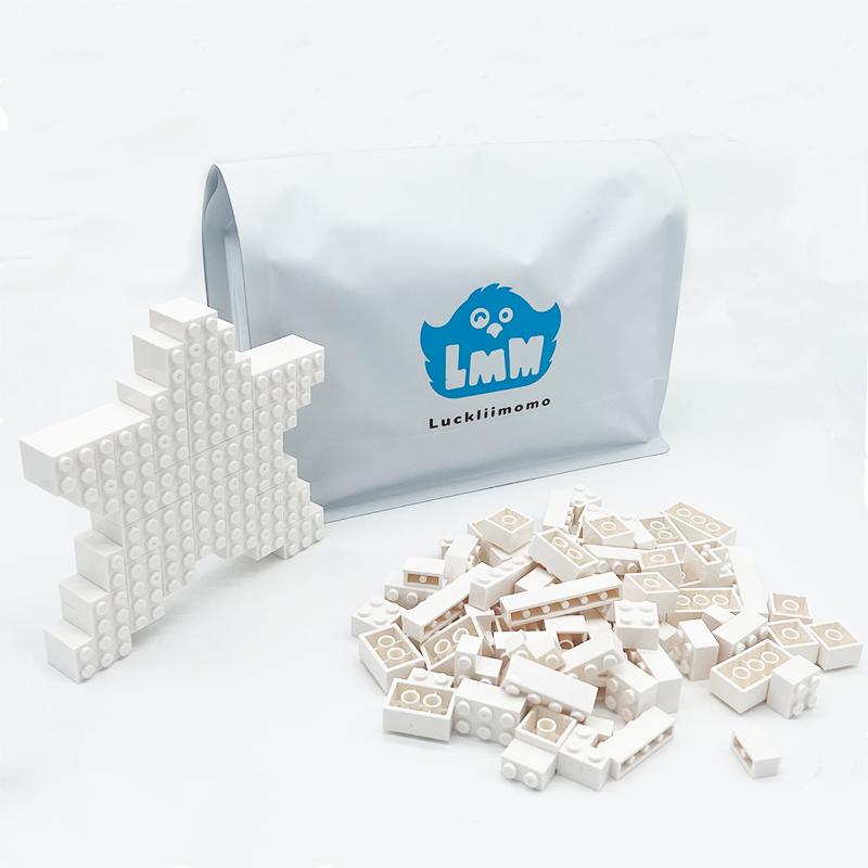 600/1200 Pieces Classic Building Blocks Basic MOC Bulk Building Bricks White Grey DIY Assembled Creative Educational Toys Gift