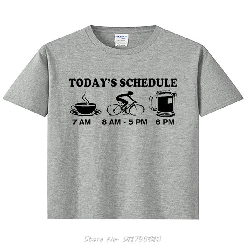 Oversized T Shirts Funny Cycls T-Shirt Mountain Biking Schedule Unisex Brand New T-Shirts Cotton Tops Tees Fitness T-shirt