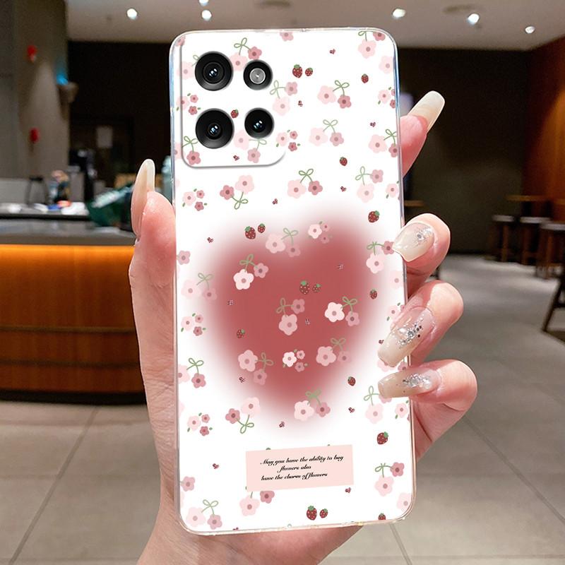 Case For Motorola Edge 50/Edge50 Neo/Moto S50/Edge 50 Pro Capa Flower Butterfly Protective Shell Soft Silicone TPU Phone Cover