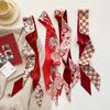 Long Hairband Skinny Neck Scarf For Women Fashion Neckerchief Red Bag Scarves 6x90cm