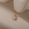 Square Fritillary Pendant Necklace For Women Simple Temperament Ins Chain Niche Jewelry MIT