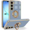 Silicone Case - BOOLING - for Samsung Galaxy A17 4G/5G - Elegant Shockproof with Ring - Blue