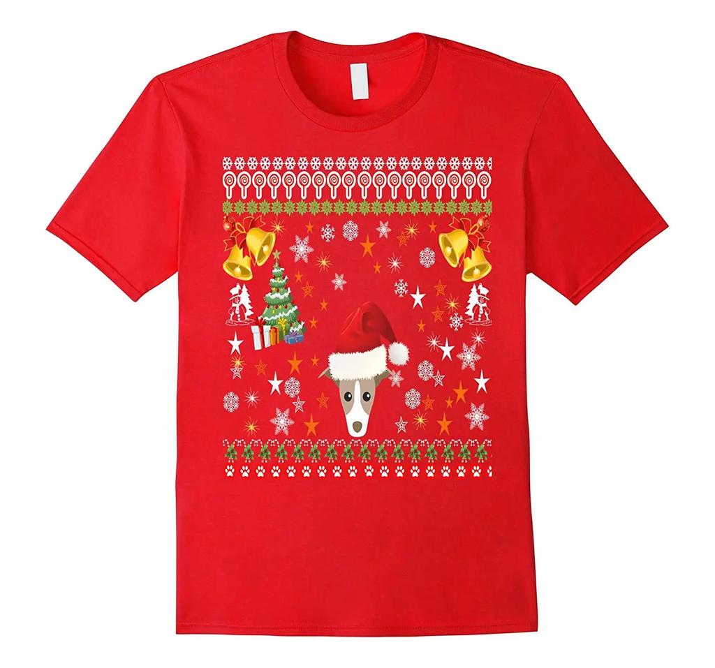 Greyhound Ugly Christmas TShirt 100 Cotton ONeck Short Sleeve Summer Casual Mens Tshirt Streetwear