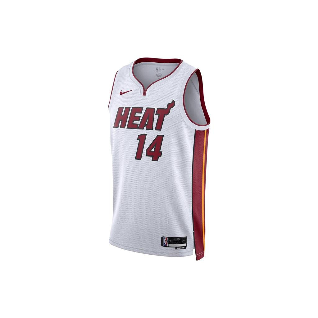 Jordan Miami Heat Alphanumeric Print Basketball Jersey Men Tops White DN2083-101