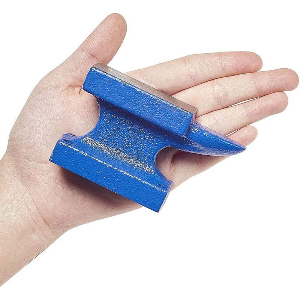 Синяя самодельная железная наковальня для изготовления ювелирных изделий и ювелирного дела